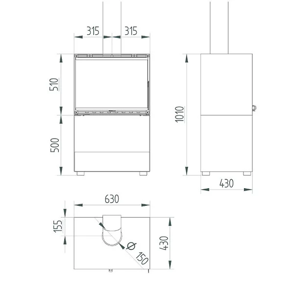 Poeles a bois interstoves matteo 10 Buches 50CM – Image 4